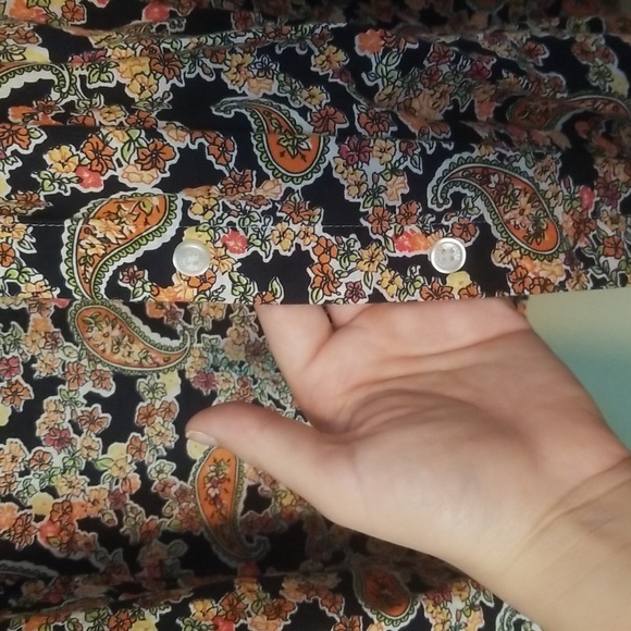 Paisley print button up - Picture 2 of 4